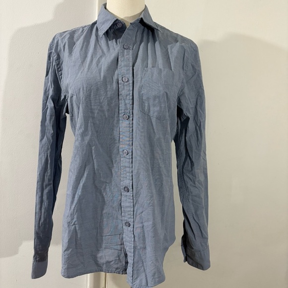 Guess Los Angeles Women’s Sz XS Blue Button Down Shirt Long Sleeve Y2K Classic - Picture 1 of 11
